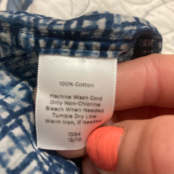 Talbots petiteM light weight sheer ruffle shirt - Picture 5 of 6